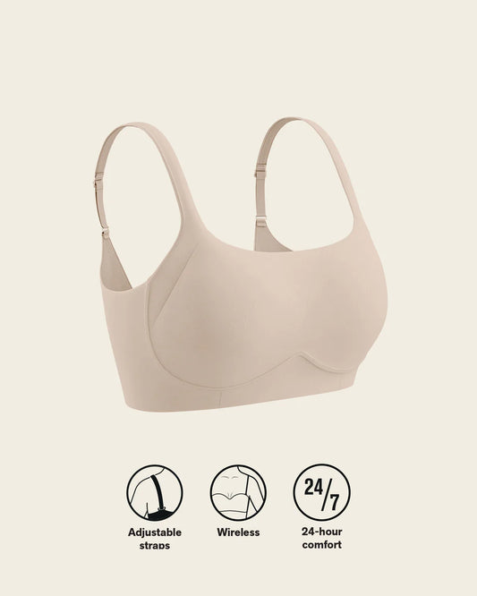Everyday wireless contouring bra