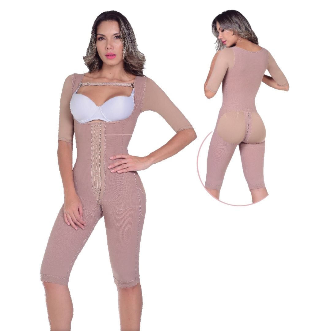 Post Surgery Tummy Control Full Body Shaper with Sleeves MYD0074